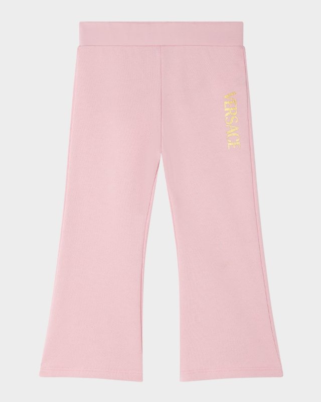 Girl's Laminated Logo-Print Sweatpants, Size 12M-